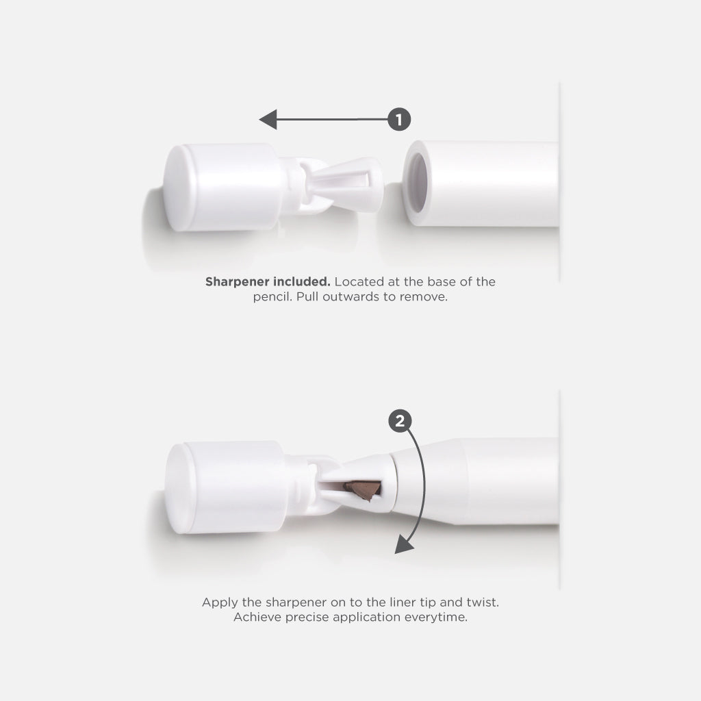 eyeliner built-in sharpener brown